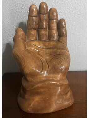 Large Hand Sculpture 10” Tall Handmade Clay Pottery